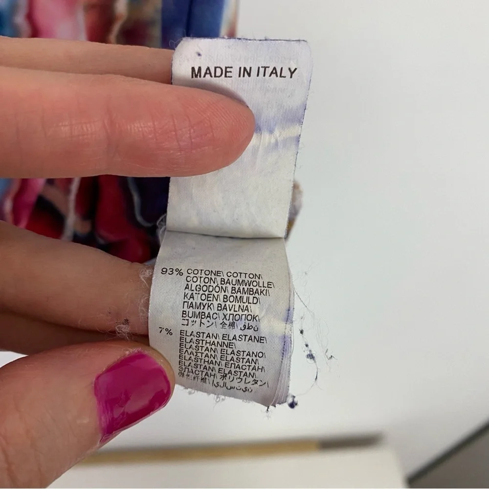 Brunello Cucinelli Long Muscle Tee Shirt Womens Size Small Custom Tie Dye Geode - Picture 8 of 12